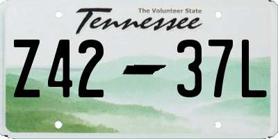 TN license plate Z4237L