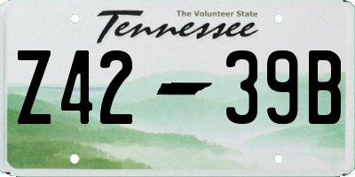 TN license plate Z4239B