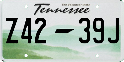 TN license plate Z4239J