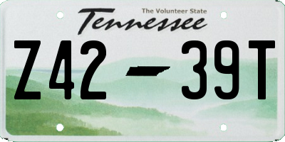 TN license plate Z4239T