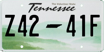 TN license plate Z4241F