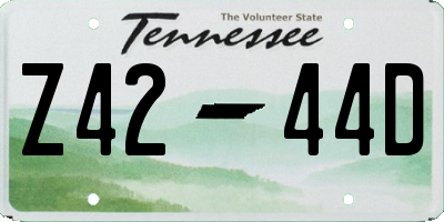 TN license plate Z4244D