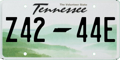 TN license plate Z4244E