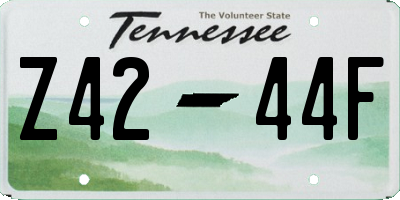 TN license plate Z4244F