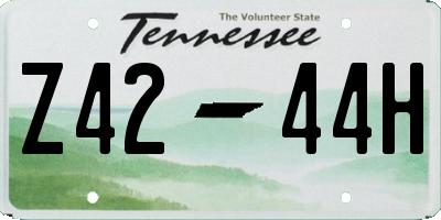 TN license plate Z4244H