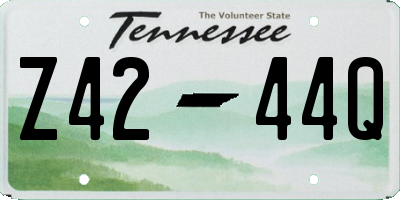TN license plate Z4244Q