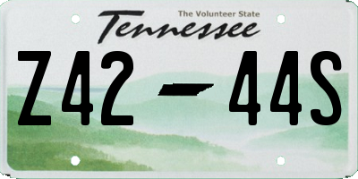 TN license plate Z4244S