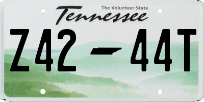 TN license plate Z4244T