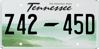 TN license plate Z4245D
