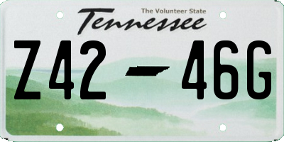 TN license plate Z4246G