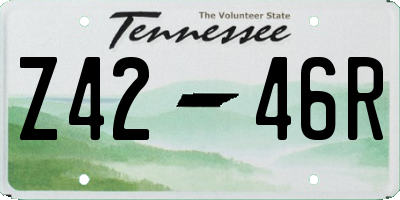 TN license plate Z4246R