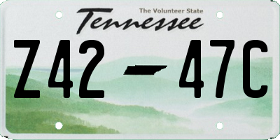 TN license plate Z4247C