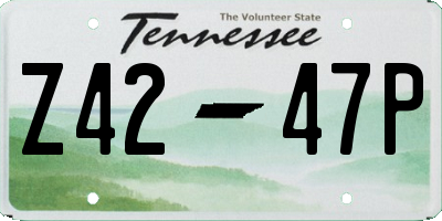 TN license plate Z4247P