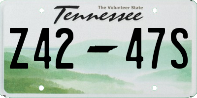 TN license plate Z4247S