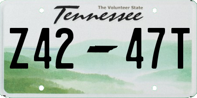 TN license plate Z4247T