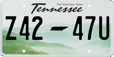 TN license plate Z4247U