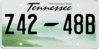 TN license plate Z4248B