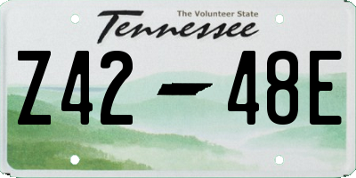 TN license plate Z4248E