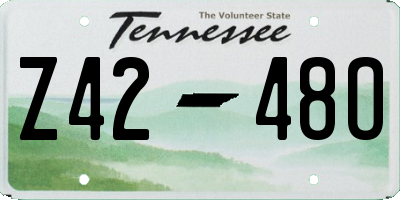 TN license plate Z4248O