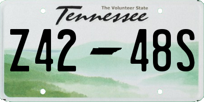 TN license plate Z4248S