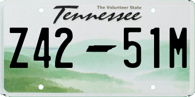 TN license plate Z4251M