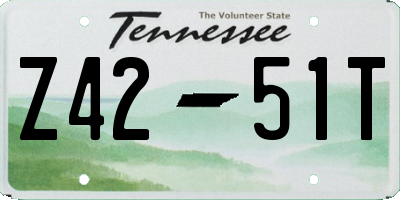 TN license plate Z4251T