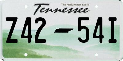TN license plate Z4254I