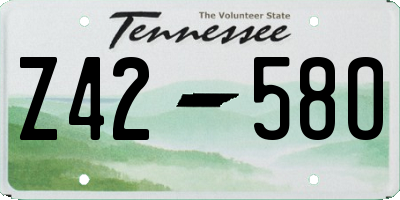 TN license plate Z4258O