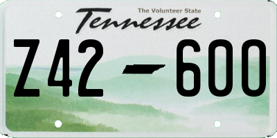 TN license plate Z4260O