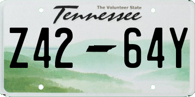 TN license plate Z4264Y