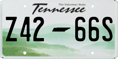 TN license plate Z4266S