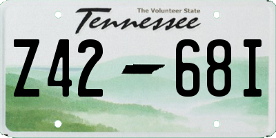 TN license plate Z4268I
