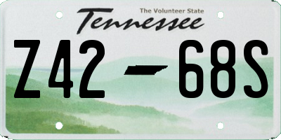 TN license plate Z4268S