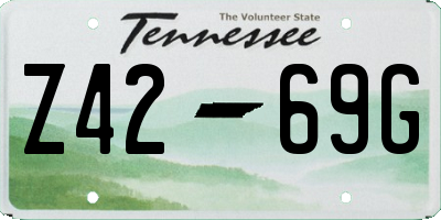 TN license plate Z4269G