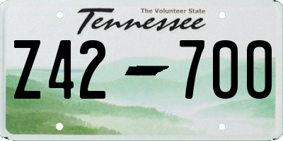 TN license plate Z4270O