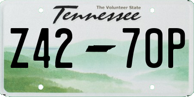 TN license plate Z4270P