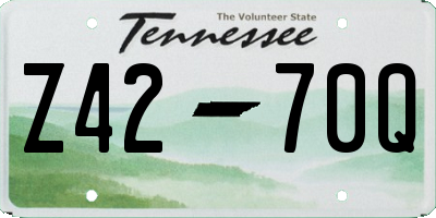 TN license plate Z4270Q