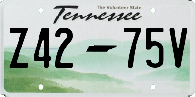 TN license plate Z4275V