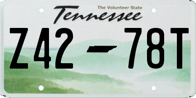 TN license plate Z4278T