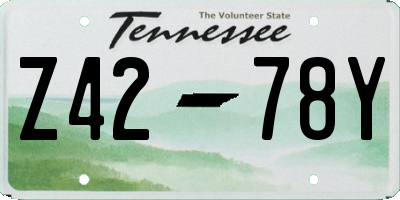 TN license plate Z4278Y