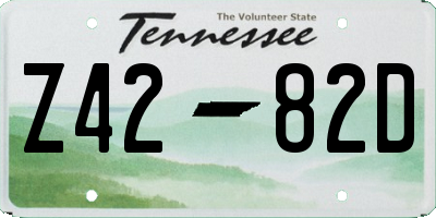 TN license plate Z4282D