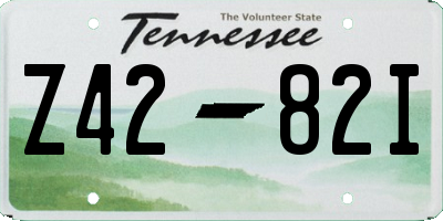 TN license plate Z4282I