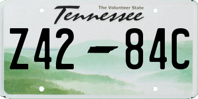 TN license plate Z4284C
