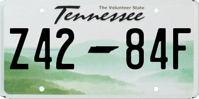 TN license plate Z4284F
