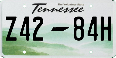 TN license plate Z4284H