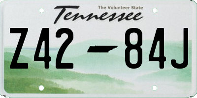 TN license plate Z4284J