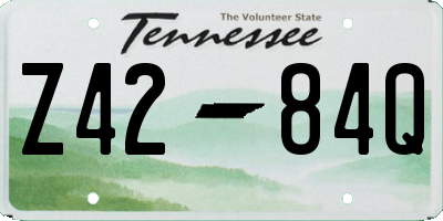TN license plate Z4284Q