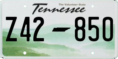TN license plate Z4285O