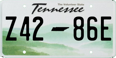TN license plate Z4286E