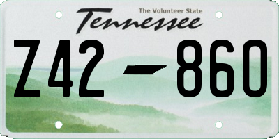 TN license plate Z4286O